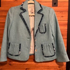 Banana Republic Teal Textured Blazer